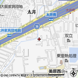 大阪府堺市美原区太井539-5周辺の地図