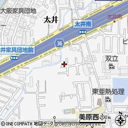 大阪府堺市美原区太井539-6周辺の地図
