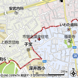 大阪府堺市中区深井北町814周辺の地図