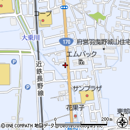 大阪府羽曳野市西浦1616-4周辺の地図