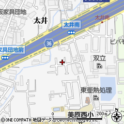 大阪府堺市美原区太井541-4周辺の地図