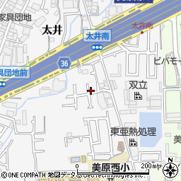大阪府堺市美原区太井541-17周辺の地図