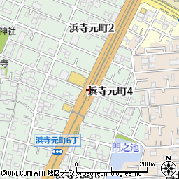 大阪府堺市西区浜寺元町4丁周辺の地図