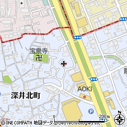大阪府堺市中区深井北町166周辺の地図