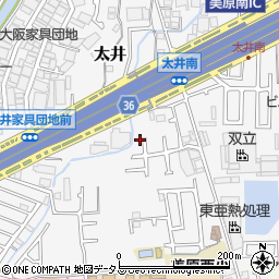 大阪府堺市美原区太井539-3周辺の地図
