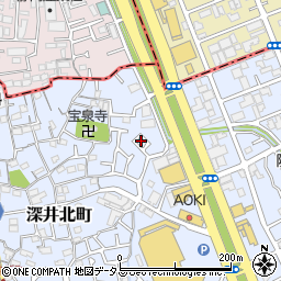 大阪府堺市中区深井北町166-20周辺の地図
