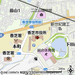 香芝市役所周辺の地図