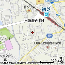 大阪府堺市東区日置荘西町4丁21周辺の地図