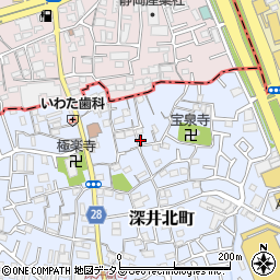 大阪府堺市中区深井北町29周辺の地図