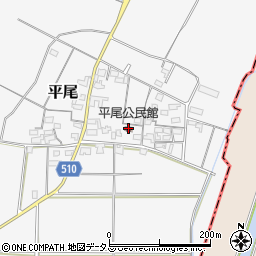 平尾公民館周辺の地図