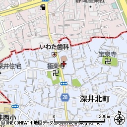 大阪府堺市中区深井北町10周辺の地図
