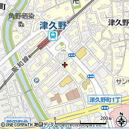 セブンイレブン堺津久野駅前店周辺の地図