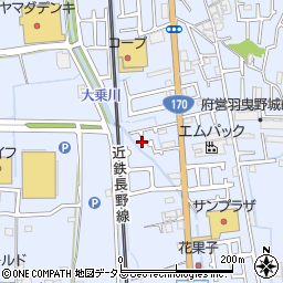 大阪府羽曳野市西浦1576-4周辺の地図