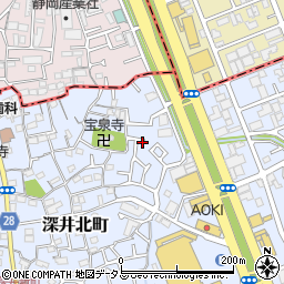 大阪府堺市中区深井北町52-57周辺の地図