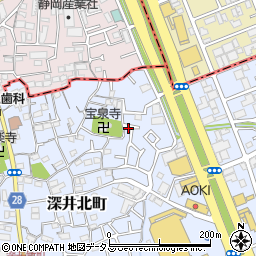 大阪府堺市中区深井北町52周辺の地図