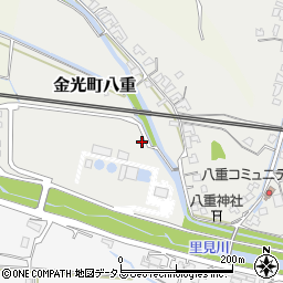 岡山県浅口市金光町八重58周辺の地図