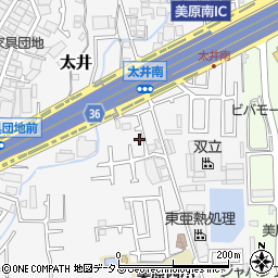 大阪府堺市美原区太井555-25周辺の地図