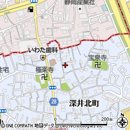 大阪府堺市中区深井北町34周辺の地図
