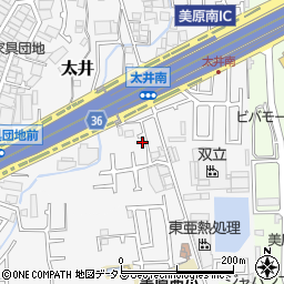 大阪府堺市美原区太井555-24周辺の地図