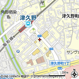 池田泉州銀行津久野支店周辺の地図