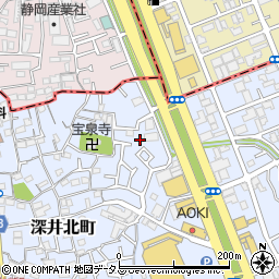 大阪府堺市中区深井北町52-56周辺の地図