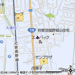 大阪府羽曳野市西浦1624-1周辺の地図