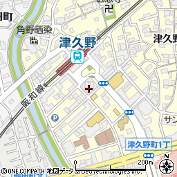 津久野アパート周辺の地図