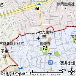 大阪府堺市中区深井北町8周辺の地図
