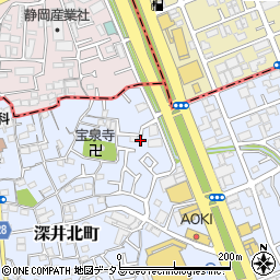 大阪府堺市中区深井北町52-21周辺の地図