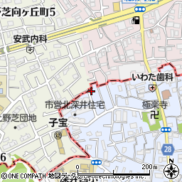大阪府堺市中区深井北町814-4周辺の地図