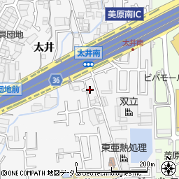 大阪府堺市美原区太井555-16周辺の地図