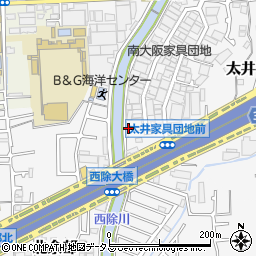 大阪府堺市美原区太井479周辺の地図