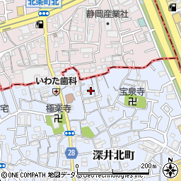 大阪府堺市中区深井北町33周辺の地図