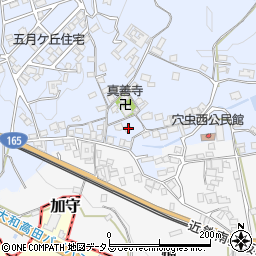 奈良県香芝市穴虫1408周辺の地図