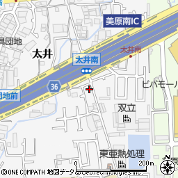 大阪府堺市美原区太井555-6周辺の地図