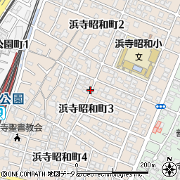 大阪府堺市西区浜寺昭和町周辺の地図