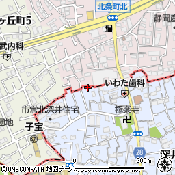 大阪府堺市中区深井北町811周辺の地図