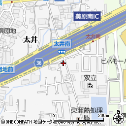 大阪府堺市美原区太井555-5周辺の地図