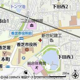 香芝市商工会周辺の地図
