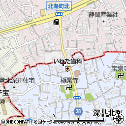 大阪府堺市中区深井北町8-33周辺の地図