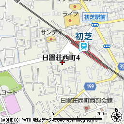 大阪府堺市東区日置荘西町4丁周辺の地図