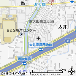 大阪府堺市美原区太井476-28周辺の地図
