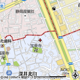 大阪府堺市中区深井北町50-7周辺の地図