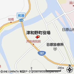 津和野町役場　本庁舎総務財政課周辺の地図