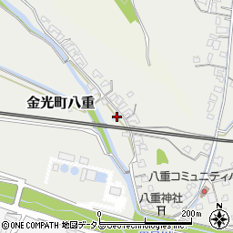 岡山県浅口市金光町八重153周辺の地図
