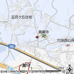 奈良県香芝市穴虫1438周辺の地図