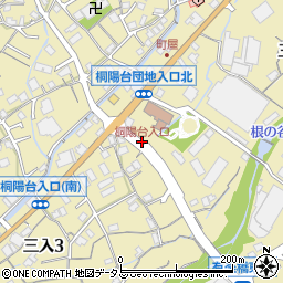 桐陽台入口周辺の地図