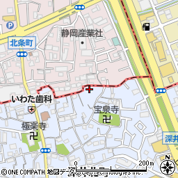 大阪府堺市中区深井北町43周辺の地図