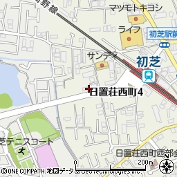 大阪府堺市東区日置荘西町4丁15周辺の地図