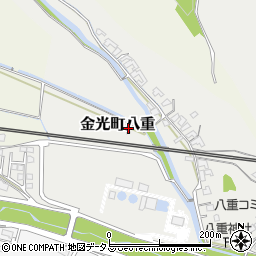 岡山県浅口市金光町八重43周辺の地図